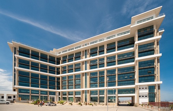 Exterior view of the office complex
