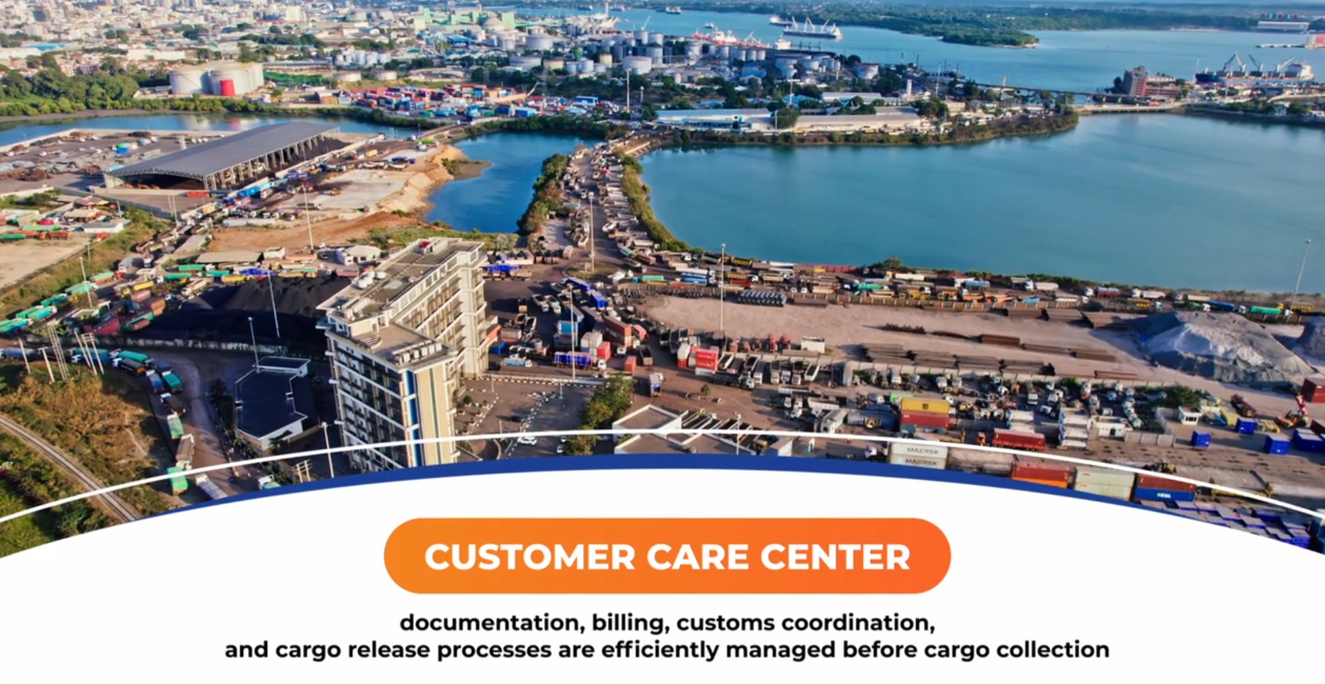 Aerial view of the depot and customer care centre