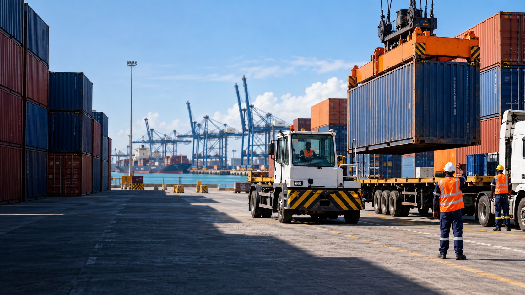 Export cargo prepared for handling